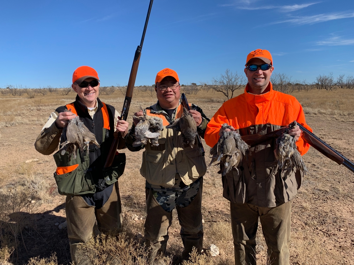 quail hunting trip